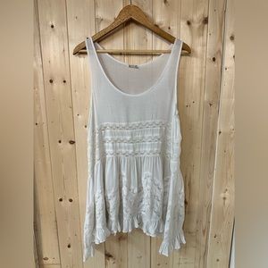 Free People Lace Tiered Tank Top Size S, Boho, Oversized
